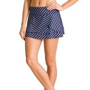 Athleta Navy and Black Striped Skirt